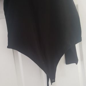 Black long sleeve bodysuit tshirt